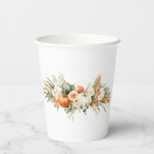 Boho Autumn Floral Arrangement Paper cup 紙コップ (裏面)