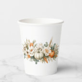Boho Autumn Floral Arrangement Paper cup 紙コップ (正面)