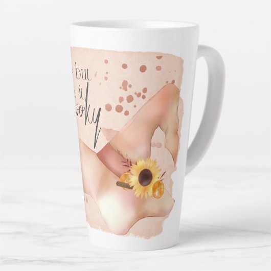 Boho Autumn Quote カフェラテマグ (右アングル)