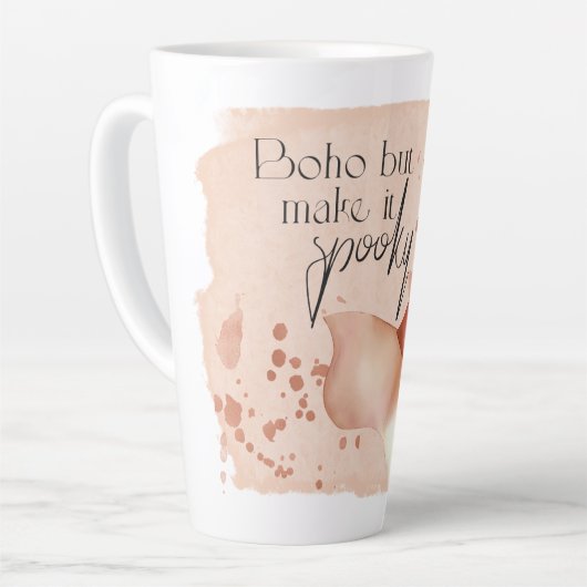 Boho Autumn Quote カフェラテマグ (左アングル)