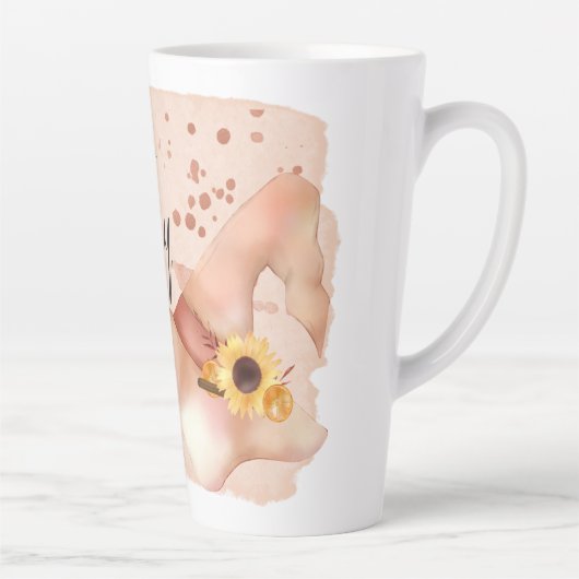 Boho Autumn Quote カフェラテマグ (右)