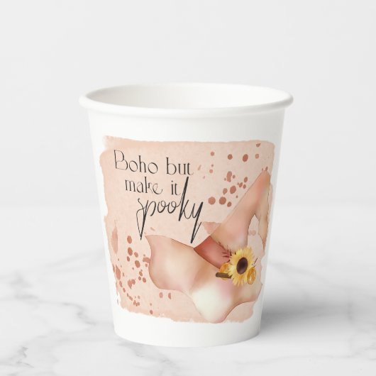 Boho Autumn Quote 紙コップ (正面)