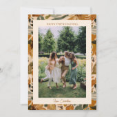 Boho Autumn Terracottaフローラ写真Friendsgiving シーズンカード (正面)