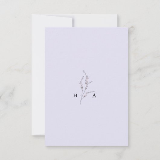 Boho Autumn Wildflower | Boda botánico 招待状 (裏面)