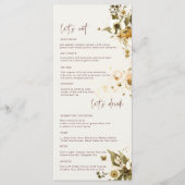 Boho Autumn Wildflowers | ウェディングメニュー メニュー (正面)