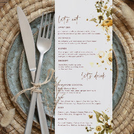 Boho Autumn Wildflowers | ウェディングメニュー メニュー