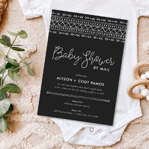 Boho Baby モダン Shower by Mail 招待状