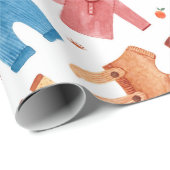 Boho Baby 生まれたばかりの Clothes赤ちゃんシャワー ラッピングペーパー (ロールコーナー)