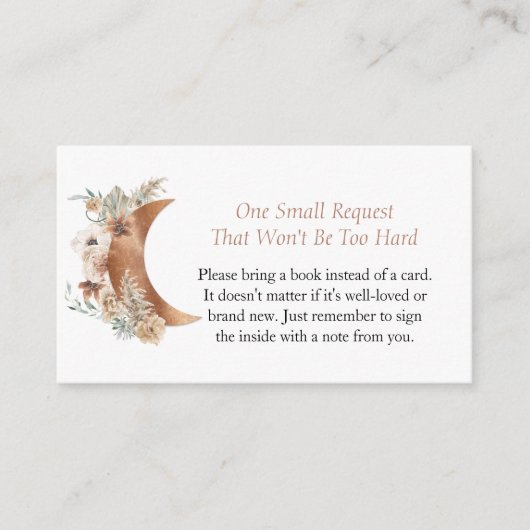 Boho Baby 男女兼用 Shower Bookリクエスト エンクロージャーカード (正面)