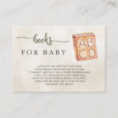 Boho Baby 男女兼用 Shower Book Request エンクロージャーカード (正面)