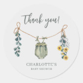Boho Baby 男女兼用 Shower Thank You Sticker ラウンドシール (正面)
