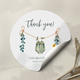 Boho Baby 男女兼用 Shower Thank You Sticker ラウンドシール
