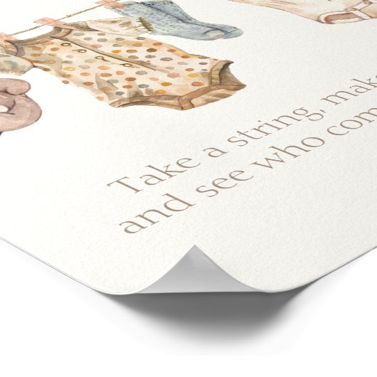 Boho Baby Clothesお母さんの腹の大きさ ポスター (角)