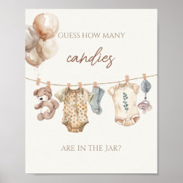 Boho Baby Clothesはキャンディーの数を推測 ポスター