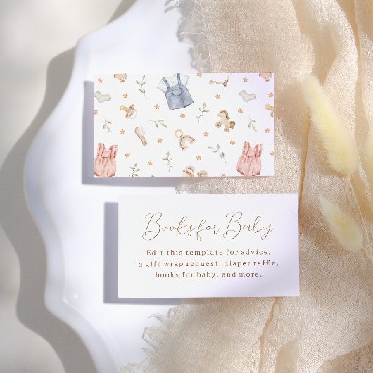 Boho Baby Clothes赤ちゃんシャワー エンクロージャーカード