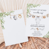 Boho Baby Clothes赤ちゃんシャワー 招待状