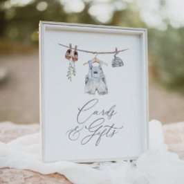 Boho Baby Clothes Boy Baby Showerカードとギフト ポスター