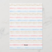 Boho Baby Clothes Gender Reveal 招待状 (裏面)