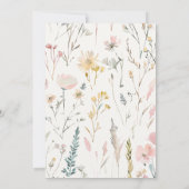 Boho Baby Clothes on a Line Baby Shower 招待状 (裏面)