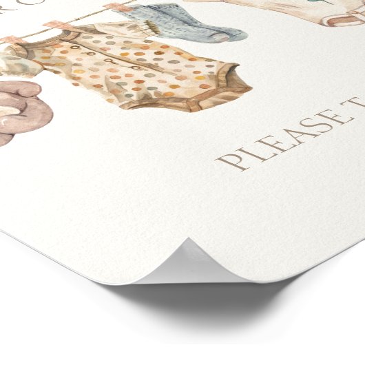 Boho Baby Clothes Thank For 来's ポスター (角)