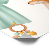 Boho Baby Girl Cloths Baby Showerウェルカムサイン ポスター (角)