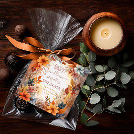 Boho Baby in Bloom Fall Floral Frame Baby Shower フェイバータグ