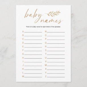 Boho Baby Namesベビーシャワーゲーム プログラム