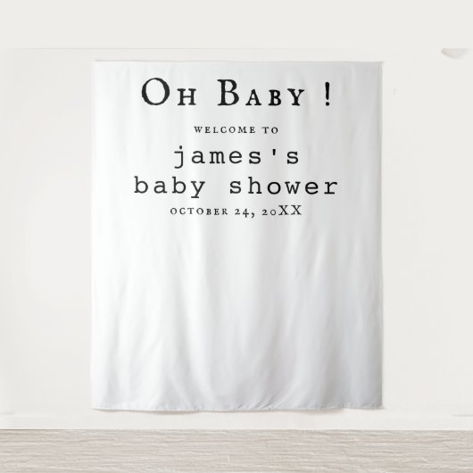 Boho Baby Showerの写真の背景 タペストリー (正面)