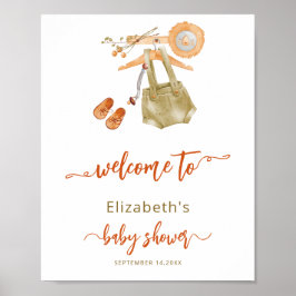Boho Baby Showerウェルカムポスター ポスター