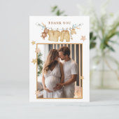 Boho Baby Shower写真サンキューカード サンキューカード (スタンド正面)