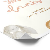 Boho Baby Shower Food & Drinks Sign ポスター (角)