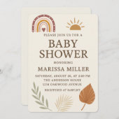 Boho Baby Shower Invitation 招待状 (正面/裏面)