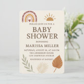 Boho Baby Shower Invitation 招待状 (スタンド正面)