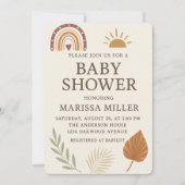 Boho Baby Shower Invitation 招待状 (正面)