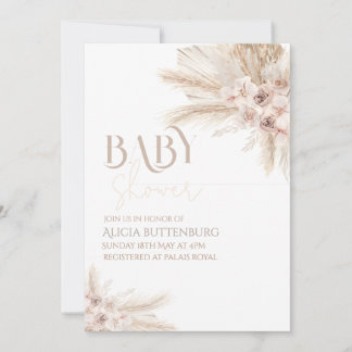 Boho Baby Shower Invitation 招待状