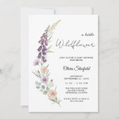 Boho Baby Shower Invitation Card Floral Watercolor 招待状 (正面)