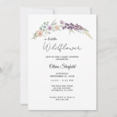 Boho Baby Shower Invitation Card Floral Watercolor 招待状 (正面)