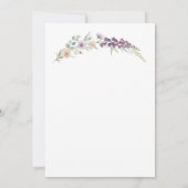 Boho Baby Shower Invitation Card Floral Watercolor 招待状 (裏面)