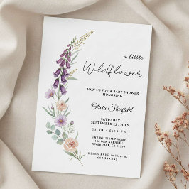 Boho Baby Shower Invitation Card Floral Watercolor 招待状