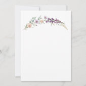 boho baby shower invitation floral baby shower  招待状 (裏面)