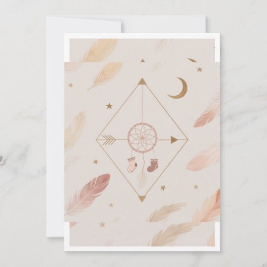 Boho Baby Shower Invite 招待状 (裏面)