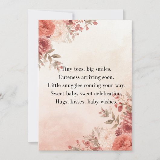 Boho Baby Shower Invite Pastel Theme 招待状 (正面)