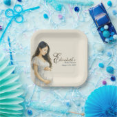 Boho Baby Shower Plates for Asian Mom ペーパープレート (パーティー)