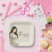 Boho Baby Shower Plates for Asian Mom ペーパープレート (パーティー)