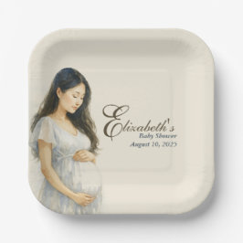 Boho Baby Shower Plates for Asian Mom ペーパープレート