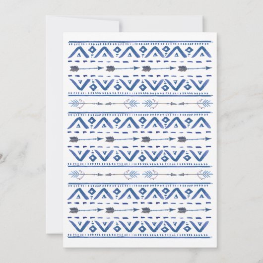 Boho Baby Showersベビー 招待状 (裏面)