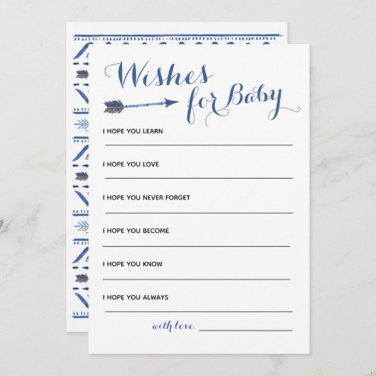 Boho Baby Showersベビー 招待状 (正面/裏面)