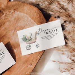 Boho Baby Stroller Gender Neutral Diaper Raffle エンクロージャーカード