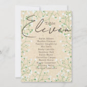 Boho Baby's Breath Table Number表11 招待状 (正面)