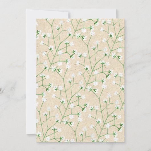 Boho Baby's Breath Table Number表11 招待状 (裏面)